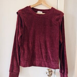 Evereve Burgundy Long Sleeve Sweatshirt